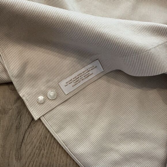 Roundtree & Yorke Gold Label Shirt Mens 22x31 Non Iron Ez Wash White Gold Button - Picture 5 of 6